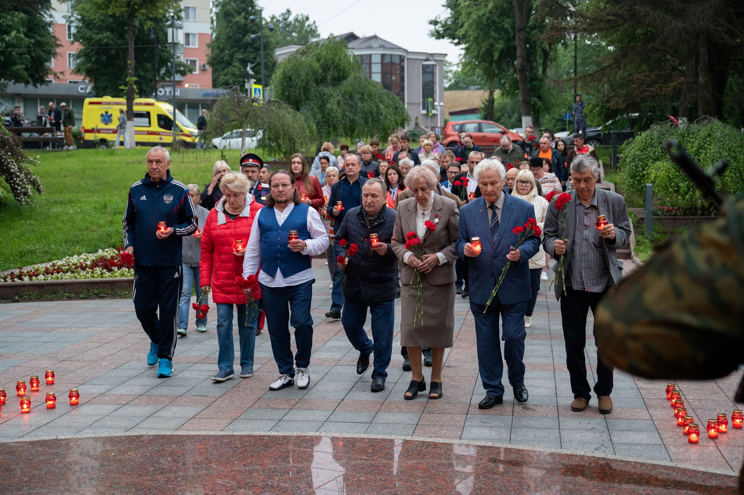 В Ленинском г.о. члены Общественного совета при УМВД приняли участие в акции «Свеча памяти»
