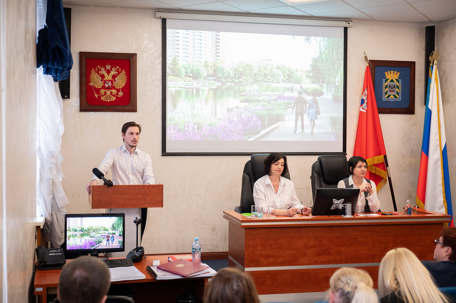Жителям Видного представили проект благоустройства Тарычевского пруда 